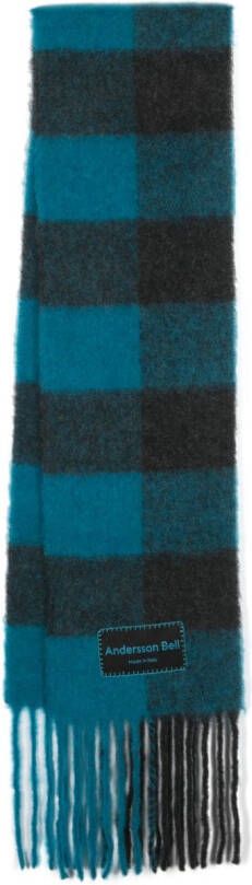 Andersson Bell Geruite sjaal Zwart