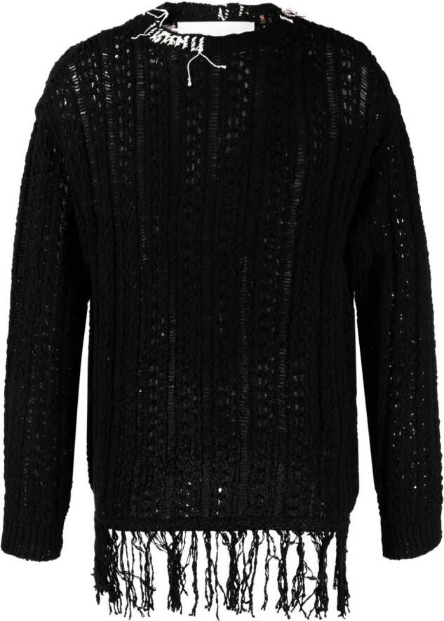Andersson Bell Kabelgebreide sweater Zwart