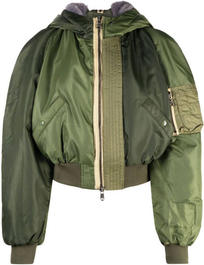 Andersson Bell Bomberjack met colourblocking Groen