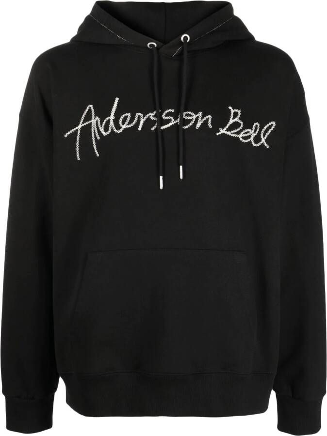 Andersson Bell Hoodie met logoprint Zwart