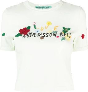 Andersson Bell T-shirt met logo Groen