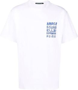Andersson Bell T-shirt met logoprint Wit