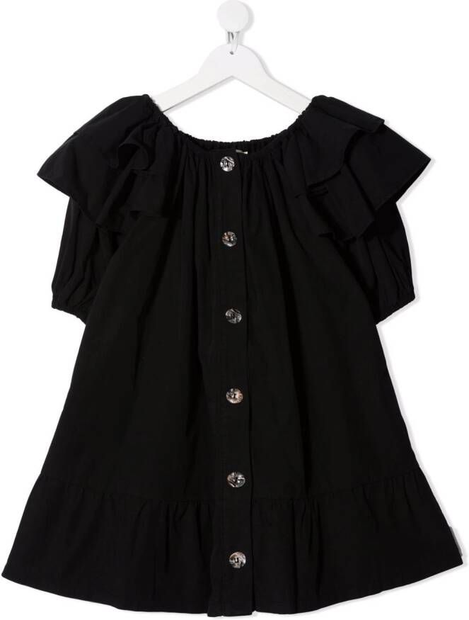 Andorine Button-down jurk Zwart
