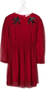 Andorine embellished tulle dress Rood