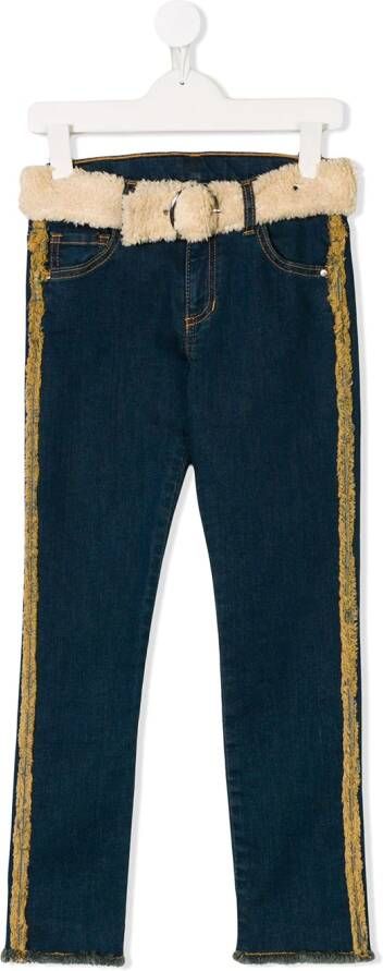 Andorine jeans met riem Blauw