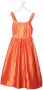 Andorine Maxi jurk met open rug Oranje - Thumbnail 1