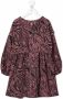 Andorine Midi-jurk met tijgerprint Roze - Thumbnail 1