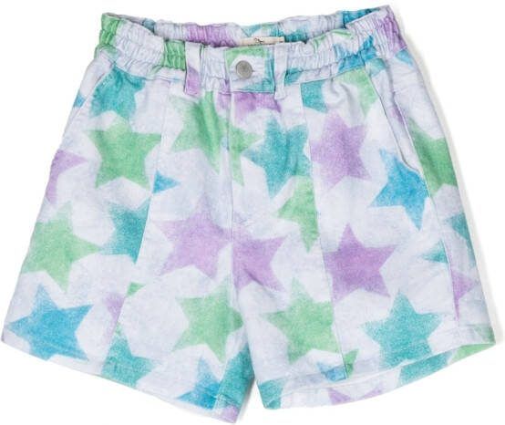 Andorine Spijkershorts met sterrenprint Blauw