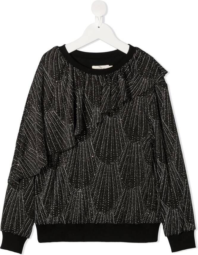 Andorine Sweater met glitter Zwart