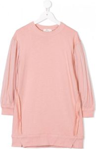 Andorine Sweaterjurk met tule mouwen Roze