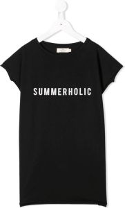 Andorine T-shirtjurk met print Zwart