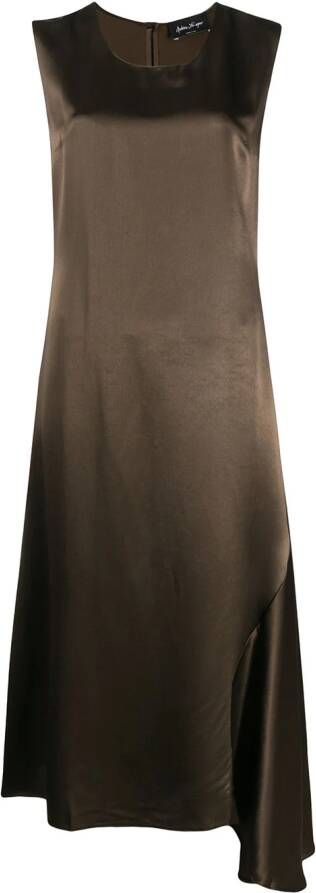 Andrea Ya'aqov Asymmetrische midi-jurk Groen