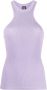 ANDREĀDAMO ribbed-knit tank top Paars - Thumbnail 1