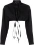 ANDREĀDAMO Cropped blouse Zwart - Thumbnail 1