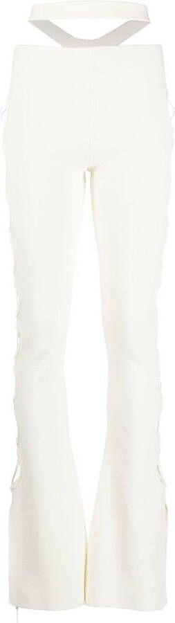 ANDREĀDAMO Bootcut broek Wit