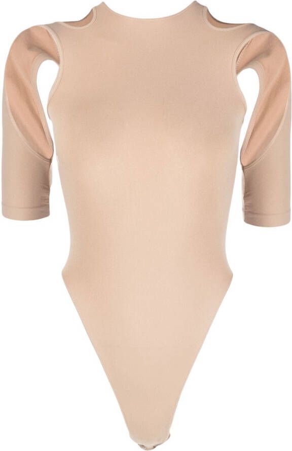 ANDREĀDAMO Stretch top Beige