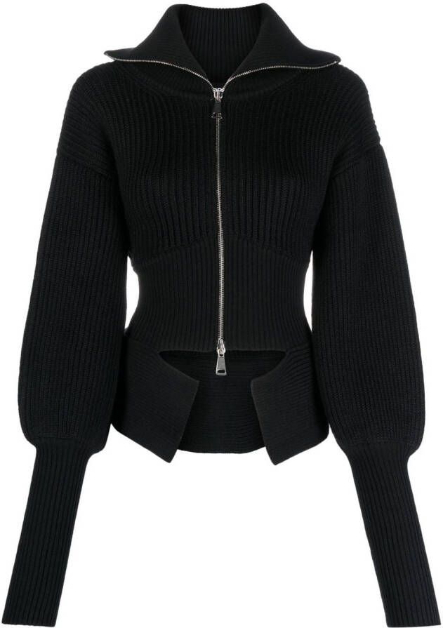 ANDREĀDAMO Vest met uitgesneden detail Zwart