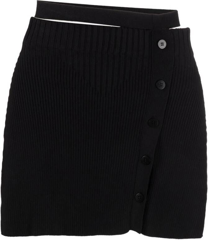 ANDREĀDAMO High waist rok Zwart