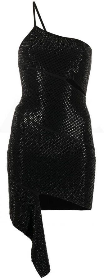 ANDREĀDAMO Gebreide mini-jurk Zwart
