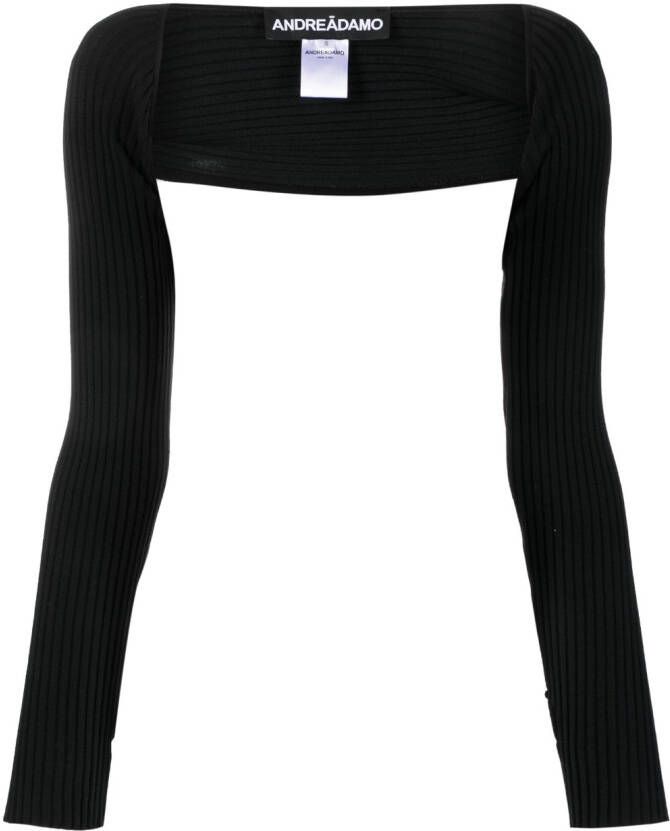 ANDREĀDAMO Gebreide bolero Zwart
