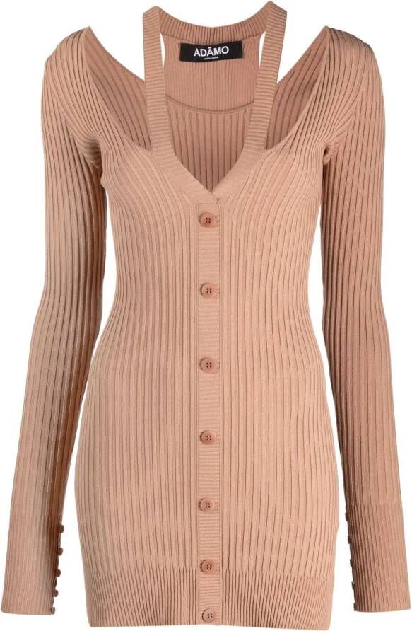 ANDREĀDAMO Vest met V-hals Beige