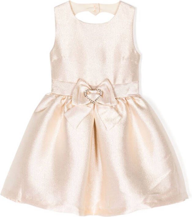 Angel's Face Glanzende jurk Beige