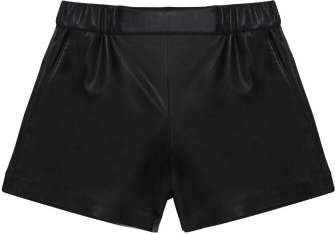 ANINE BING Koa leren shorts Zwart