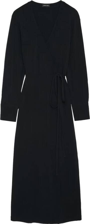 ANINE BING Maxi-jurk met V-hals Zwart