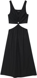 ANINE BING Midi-jurk met uitgesneden detail Zwart
