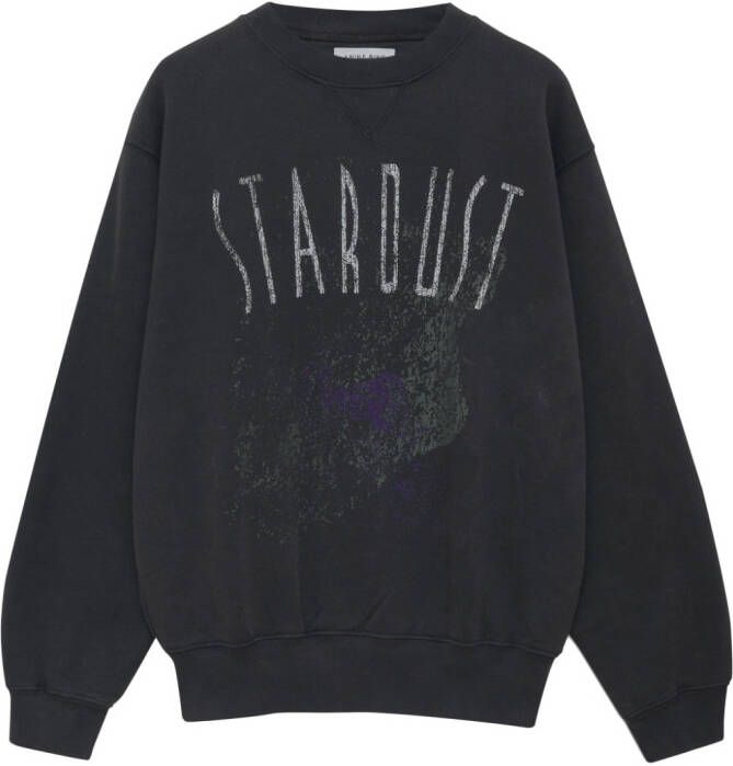 ANINE BING Ramona Stardust sweater met print Zwart