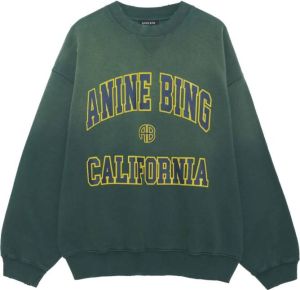 ANINE BING Sweater met logoprint Groen