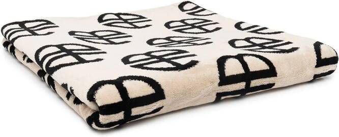 ANINE BING Tweekleurige handdoek Zwart