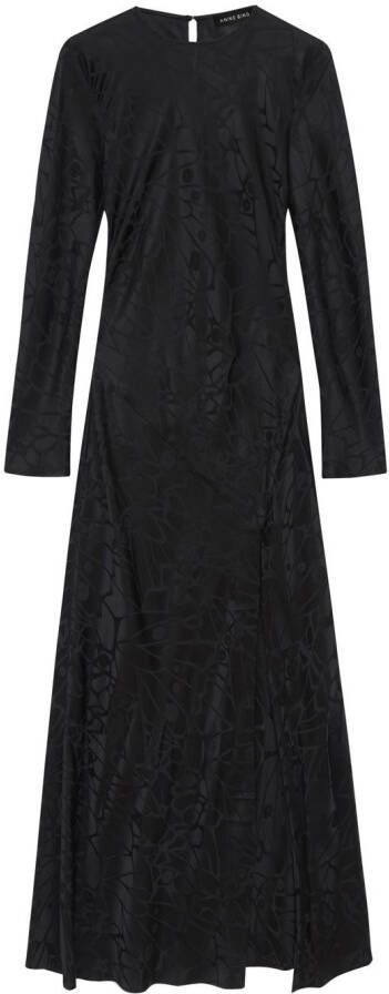 ANINE BING Zijden maxi-jurk Zwart