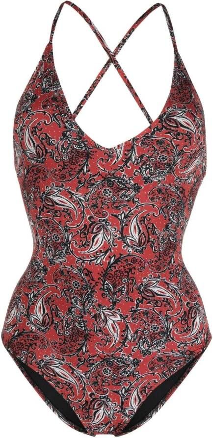Anjuna Badpak met grafische print Rood