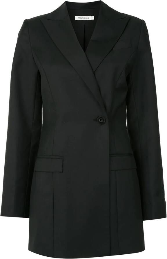 Anna Quan Blazer met enkele knoop Zwart