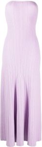 Anna Quan Camille ribbed-knit bandeau dress Paars