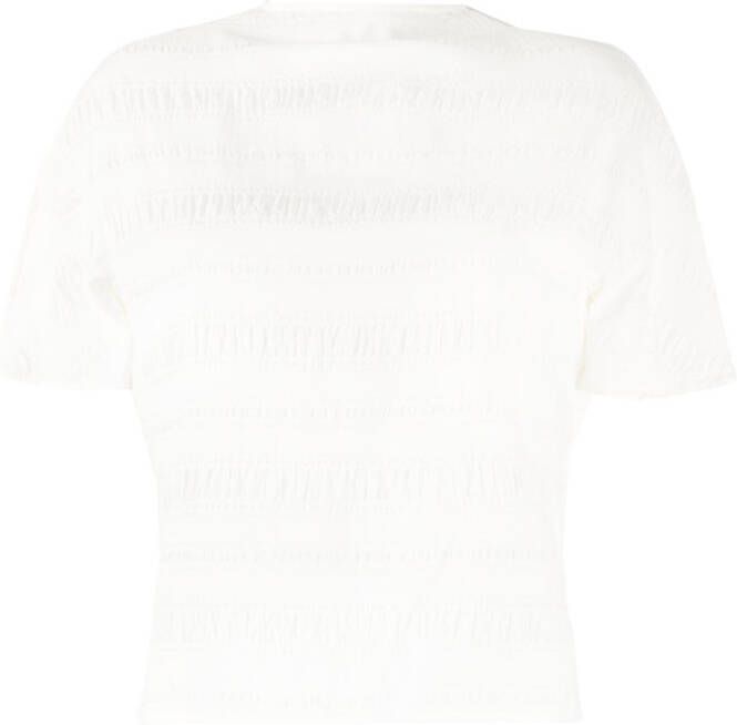 Anna Quan T-shirt met gekreukt vlak Wit