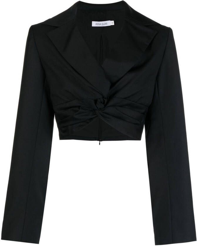 Anna Quan Cropped blazer Zwart