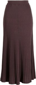 Anna Quan Felicia midi cotton knitted skirt Bruin