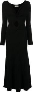 Anna Quan Maxi-jurk met lange mouwen Zwart