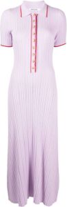 Anna Quan Penelope contrasting-trim knitted dress Paars