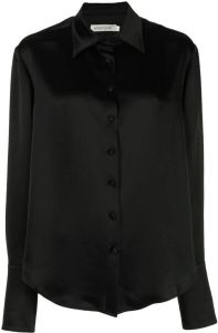 Anna Quan Satijnen blouse Zwart
