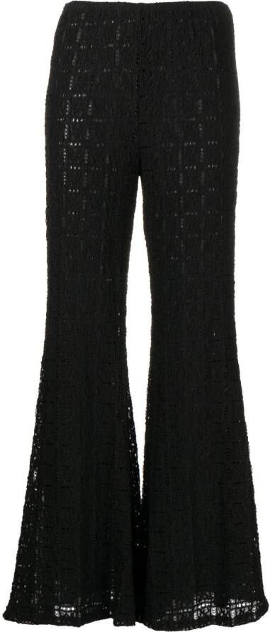 Anna Sui Flared broek Zwart