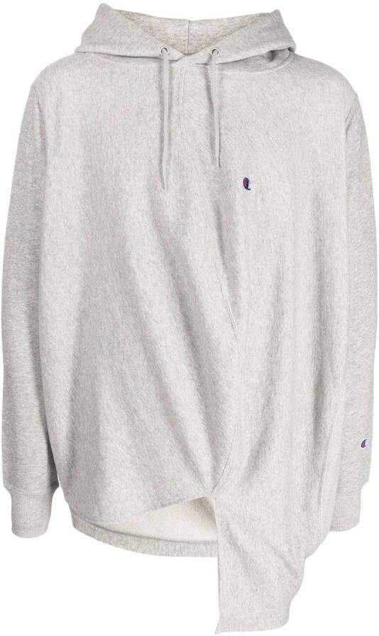 Anrealage Hoodie met trekkoord Grijs