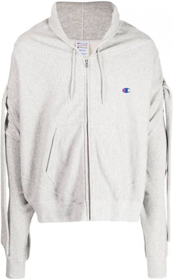 Anrealage Gedrapeerde hoodie Grijs