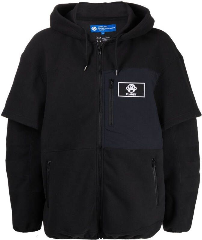 Anrealage Hoodie met logopatch Zwart