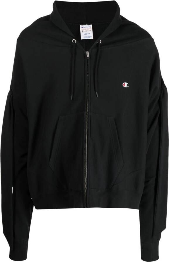 Anrealage Hoodie met trekkoord Zwart