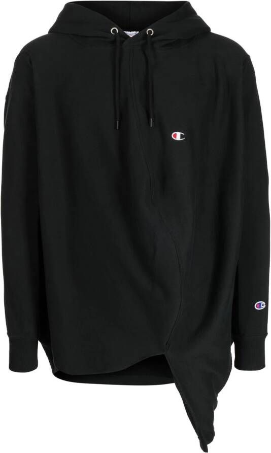Anrealage Hoodie met trekkoord Zwart