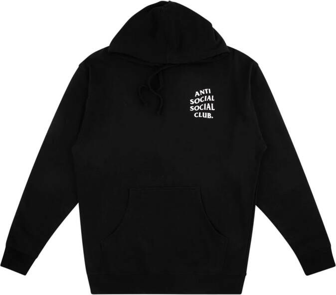 Anti Social Club Hoodie met print Zwart