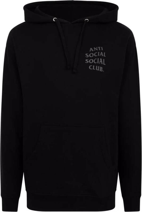 Anti Social Club Hoodie met print Zwart